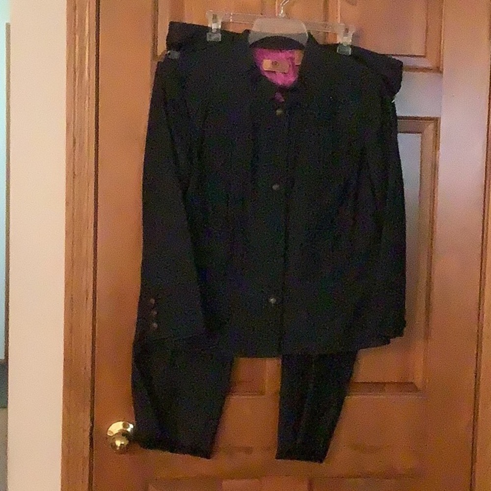 Denim outfit selling together